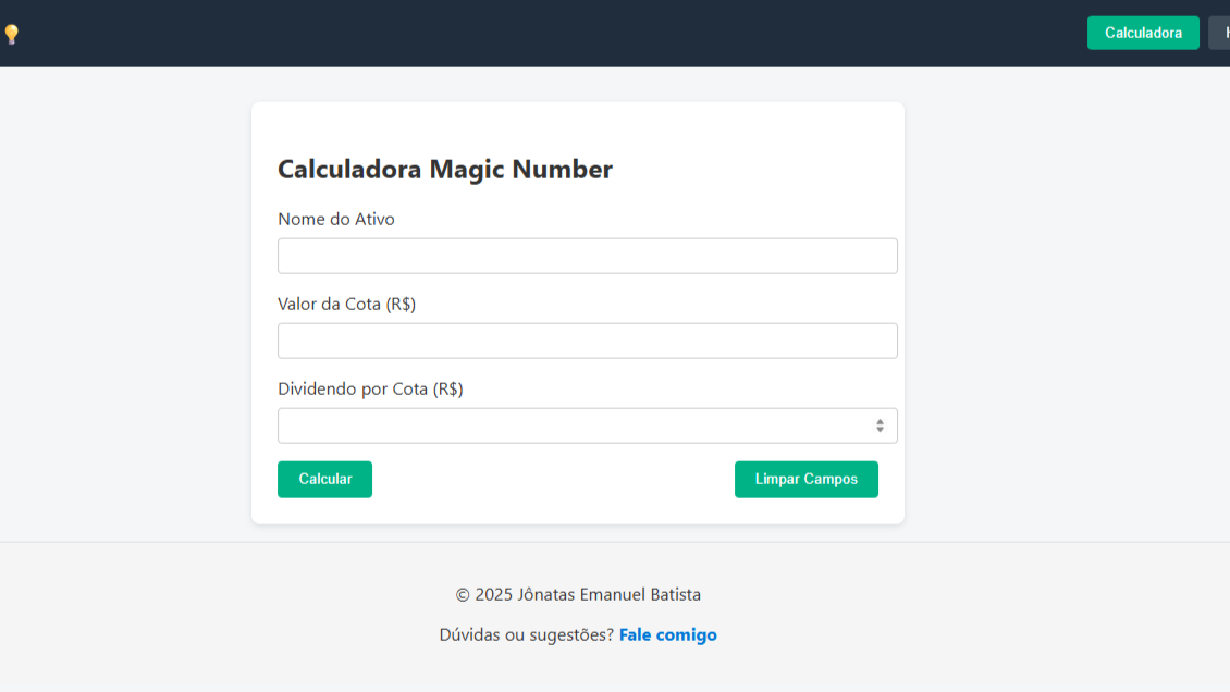 Calculadora Magic Number Screenshot